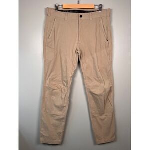 Eddie Bauer First Ascent Canvas Pants Mens 36x34 Double Knee Straight Tan Hiking